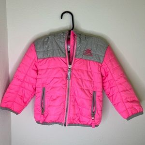 Zeroxposur Pink & Gray Toddler Jacket Size 18 Months Great Condition!